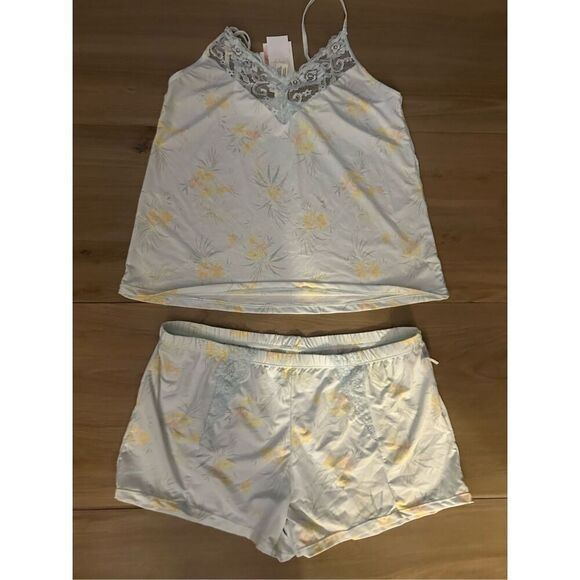 NEW Jessica Simpson 2 Pc Pajama Short Set Tank Shorts L - Picture 1 of 3